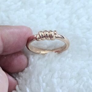 Bronzallure Rope Textured Front Rose🌹 Gold💛  Ring💍